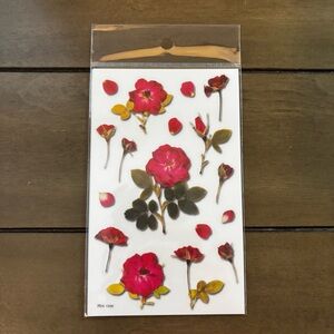 Mini Rose Pressed Flower Stickers